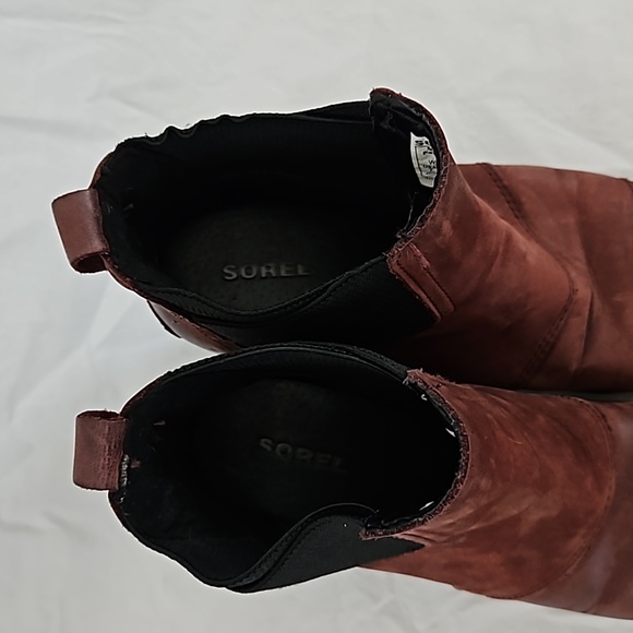 SOREL Addington Slip-on Waterproof Leather Elastic Gores Chelsea Boot Size 7 - Picture 10 of 16